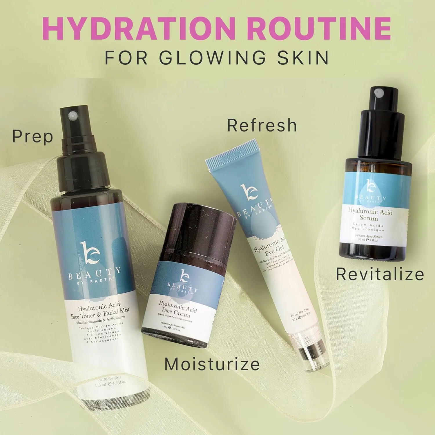 Hyaluronic Acid Moisturizer for Face - USA Made with Organic & Natural Ingredients, Hydrating Anti Aging Face Moisturizer for Dry Skin with Glycerin & Vitamin E, Unscented Anti Wrinkle Cream