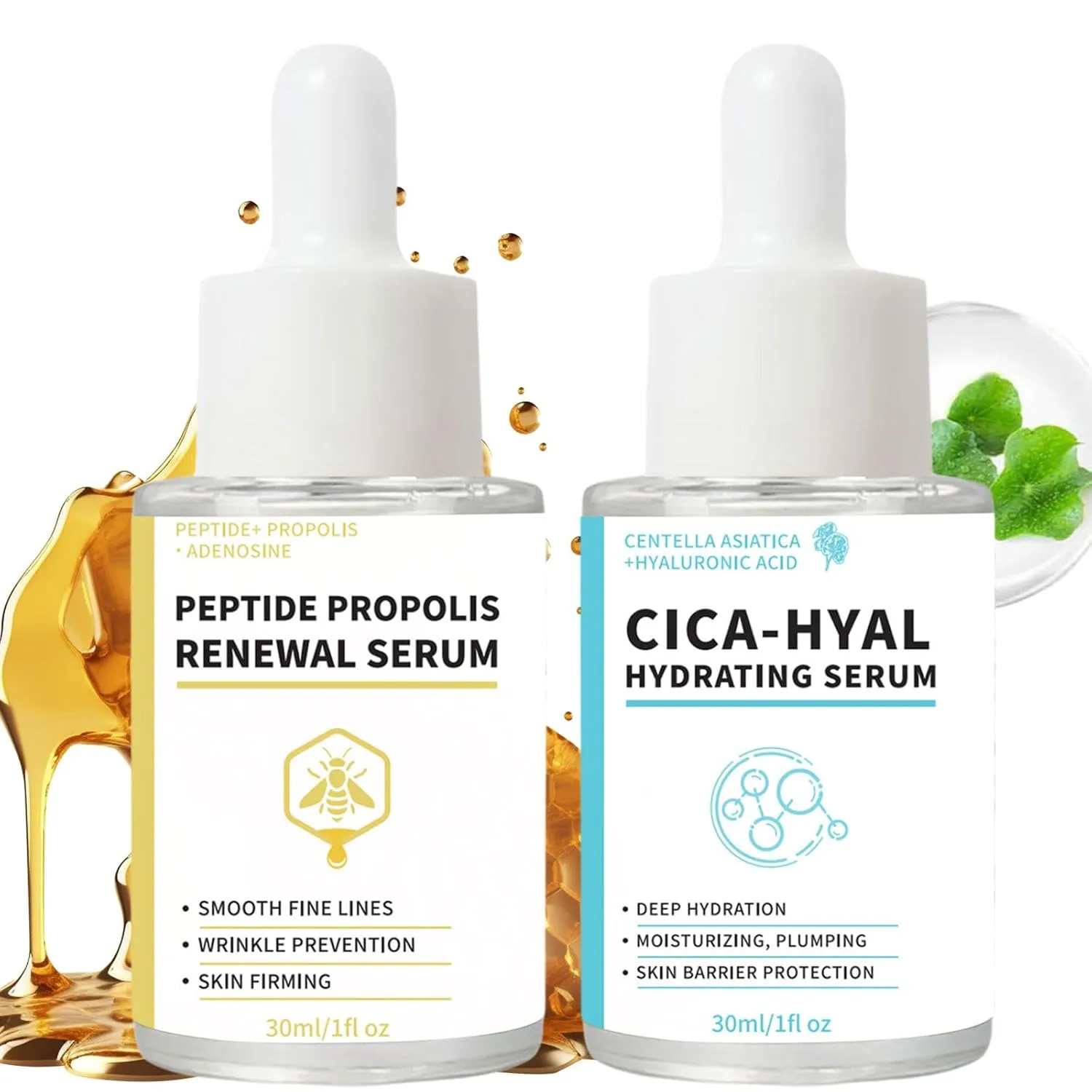 Hyaluronic Acid Serum, Hydration & Wrinkle Renewal Serum, Anti Aging Facial Serum, Deep Moisturizing & Skin Renewal, Suitable for All Skin Types, 1.69 fl.oz (2)