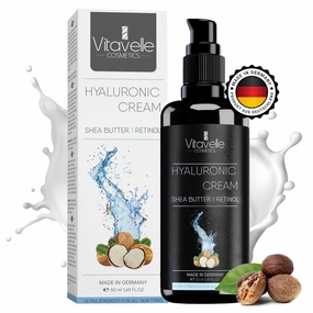 Hyaluronic Acid Moisturizer for Face with Shea Butter - Anti Aging Face Moisturizer for Women Enhanced with Shea Butter Face Moisturizer for Sensitive Skin - Soft, Smooth, & Even Appearance