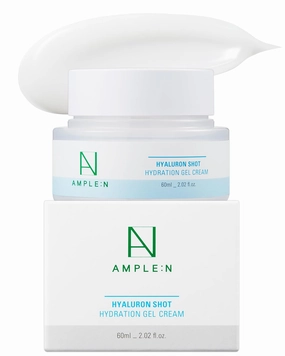 Hyaluronshot Hydration Gel Cream - Korean Face Moisturizer with 10 Types of Hyaluronic Acid for Long-Lasting 24-Hour Moisture, Lightweight Non-Sticky Formula for Dry Sensitive Skin, 2.03oz.