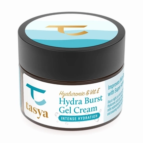 Hydra Burst Vitamin E Hyaluronic Acid Moisturizer Gel Cream - Squalane Oil, CICA - Moisture Lock Technology - Plumps Skin Elasticity - Light Weight Non Sticky Daily Use Moisturizer for face