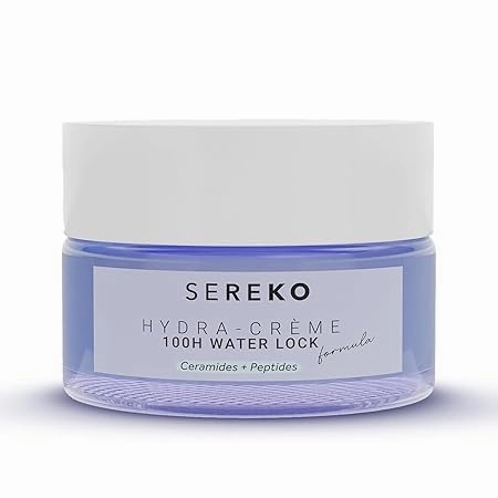 Hydra Creme Ceramide Moisturizer, Skin Barrier Repair Cream, Long Lasting Hydration Up To 100 Hours, Locks Moisture, Lightweight Gel Formula, All Skin Types, For Men & Women, 50ml