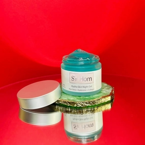Hydra Skin Night Gel, Aloe Vera with Hyaluronic Acid and Collagen, Hydrating Face Moisturizer
