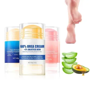 Hydrating and Anti-Cracking Foot Cream, 2025 Moisturising and Relieves Cracking and Dryness Foot Cream, Hand and Foot Repair Cream for Women & Men Callused, Feet, Knee, Elbow, Hand (Mix-3PCS, #01)