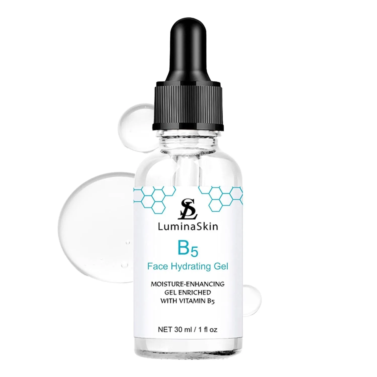 Hydrating Face B5 Gel - Intense Moisture Boost with Hyaluronic Acid, Vitamin B5, Vit C and Niacinamide Serum for Face - Natural Plant Extracts for All Skin Types 1 Fl oz