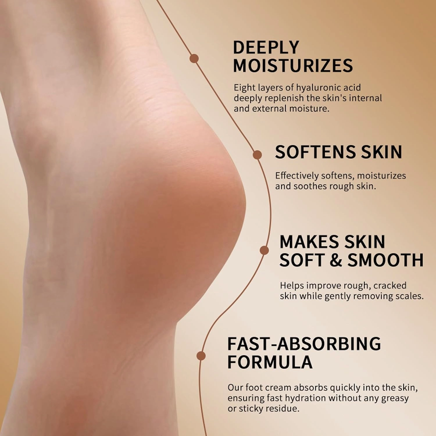 Hydrating Foot Cream, Heel Balm for Dry Cracked Feet, Intensive Foot Lotion with Shea Butter & Jojoba Oil for Cracked Heel Care, Foot Cream for Women Men Adult Teens (3pcs, 3.5 Oz)