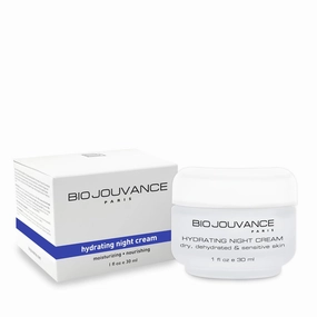 Hydrating Night Cream 1oz / 30ml - For Normal/Dry/Sensitive Skin | Anti Aging Face Moisturizer Hydrating Lotion | Daily Facial Skin Care Treatment Regimen | Made in France