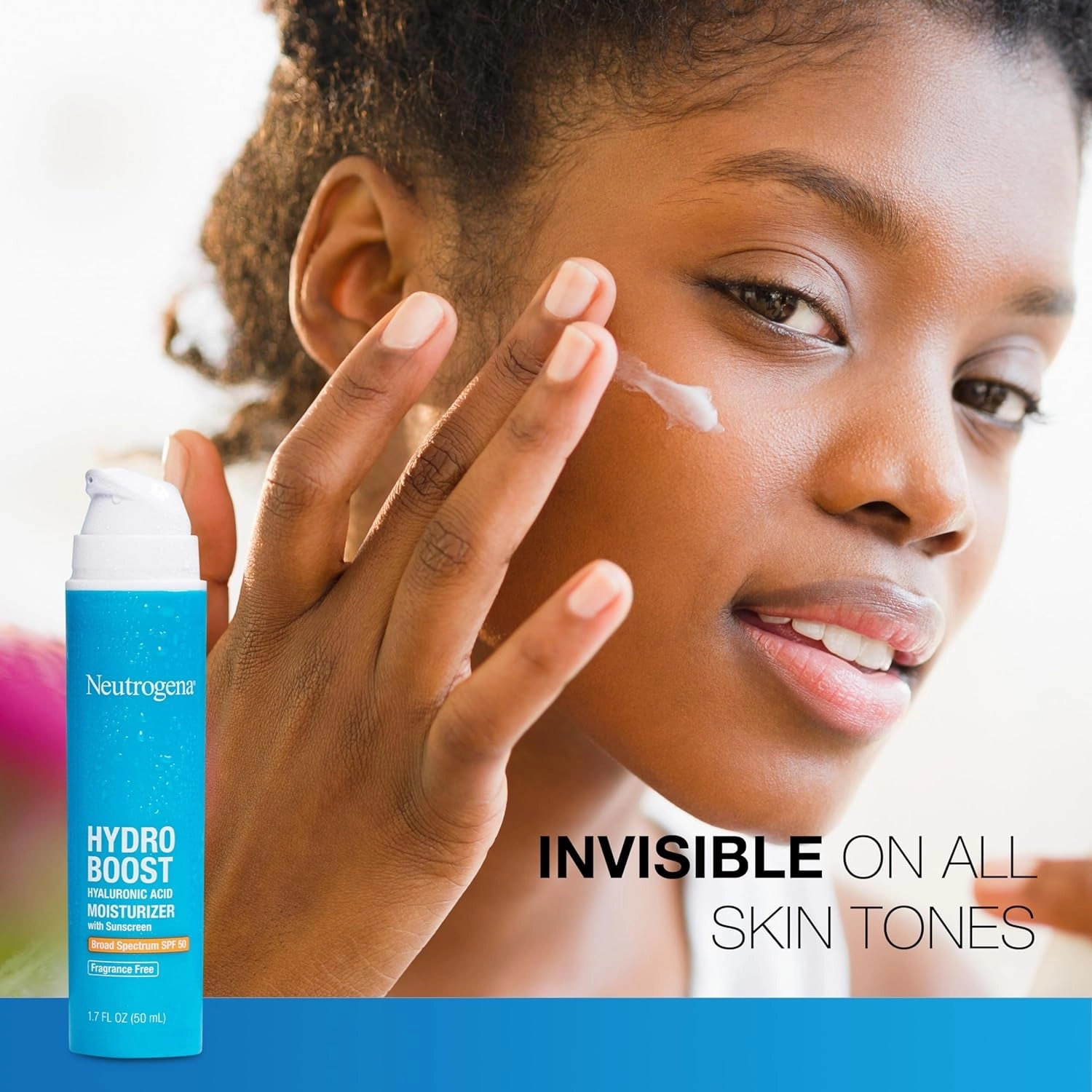 Hydro Boost Hyaluronic Acid Facial Moisturizer with Broad Spectrum SPF 50 Sunscreen, Daily Water Gel Face Moisturizer to Hydrate & Soothe Dry Skin, Fragrance-Free, 1.7 Fl. Oz