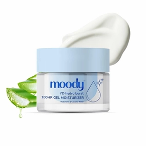 Hydro Burst Oil-Free Water Gel Face Moisturizer with Hyaluronic Acid, Ceramides & Peptides for 100HR Hydration | Skin Barrier Repair Cream For All Skin Types | Men & Women, 50 ml