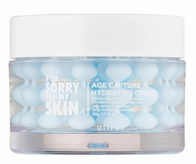 I'M SORRY FOR MY SKIN Age Capture Facial Cream, Korean Skin Care Moisturizer for Face and Neck with Hyaluronic Acid, Anti-Aging, Wrinkle Gel-Cream for Women (Blue - Hydrating Cream, 1.76 oz)