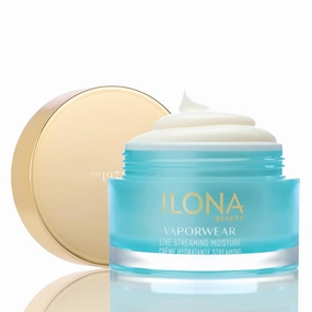 ILONA | Vaporwear Live Streaming Face Moisturizer | Exclusive Rehydration Technology with Ceramides, Hyaluronan & Firming Peptides | Deeply Hydrating & Suffusing Plumping Face Cream, 1.7 oz