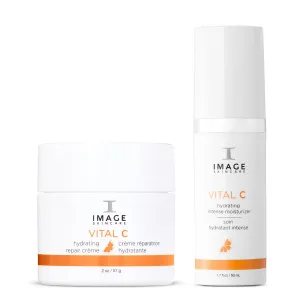 IMAGE Skincare VITAL C Daily Face Moisturizer and Night Cream Bundle, with VITAL C Hydrating Repair Crème and Intense Moisturizer