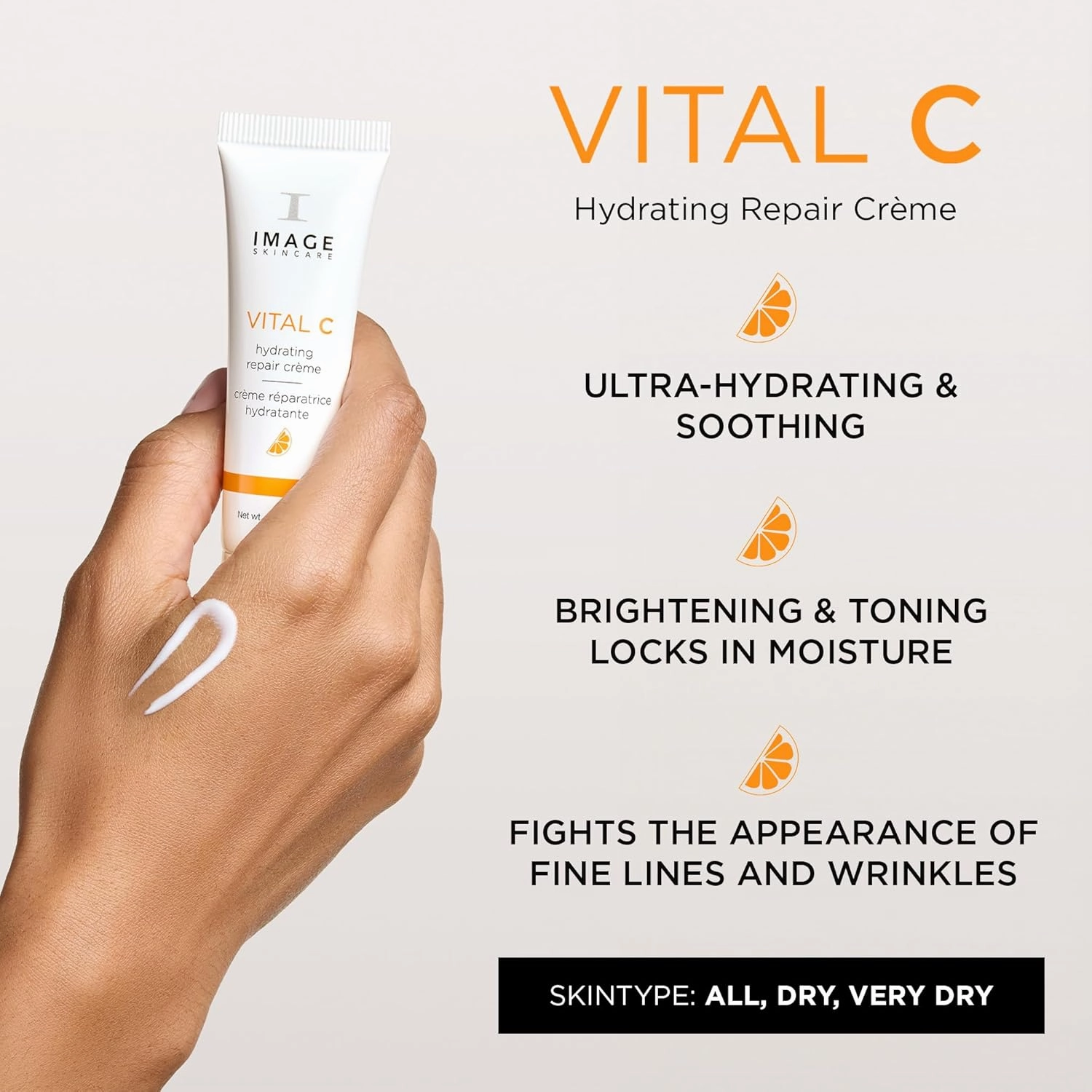 IMAGE Skincare, VITAL C Hydrating Repair Crème, Face Night Cream Moisturizer with Hyaluronic Acid, for Dry Skin