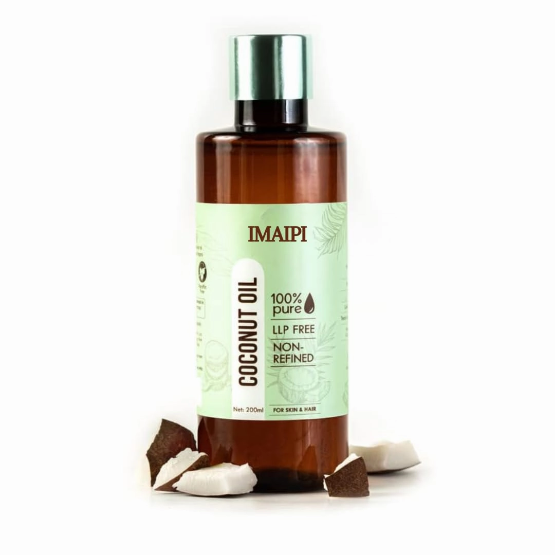 IMAIPI Pure Coconut Oil, Non-Refined, Chemical Free, For Skin and Hair, 200 ml