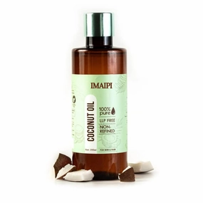 IMAIPI Pure Coconut Oil, Non-Refined, Chemical Free, For Skin and Hair, 200 ml