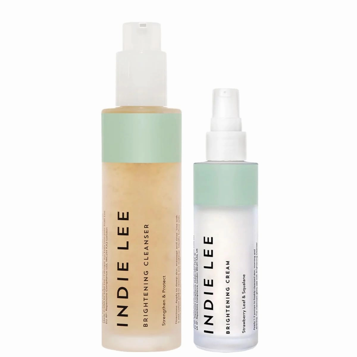 Indie Lee Bright As Day Bundle - Includes Brightening Cleanser Daily Face Wash and Brightening Cream Facial Moisturizer (2 Count, 125ml/50ml)