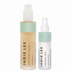 Indie Lee Bright As Day Bundle - Includes Brightening Cleanser Daily Face Wash and Brightening Cream Facial Moisturizer (2 Count, 125ml/50ml)
