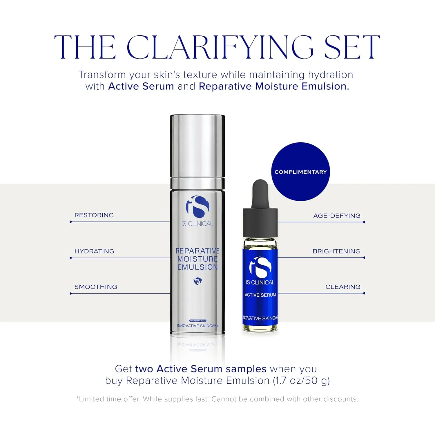 iS CLINICAL Reparative Moisture Emulsion, Hydrating Anti-Aging Face Moisturizer with Hyaluronic Acid, Repairs and Protects Skin