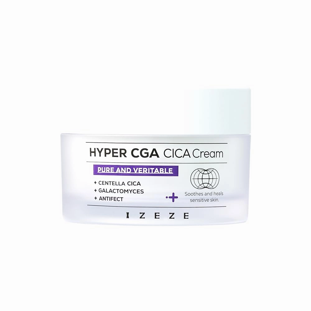 IZEZE Hyper CGA Cica Cream 1.69 fl.oz, 50ml | Centella Cica, Korean Skin Care Cream For Soothing, Sensitive Skin, Acne-prone Skin, Low-Irritation