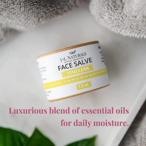 J&L Naturals Sustainable Face Salve & Anti Aging Cream for Dry, Mature Skin | Organic Ingredients, 100% Natural, Eco-Friendly | Cruelty Free, Vegan, Paraben Free (1-Pack)