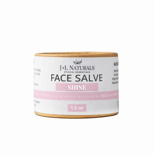 J&L Naturals Sustainable Face Salve Brightening Moisturizer for Dull, Dry Skin | Organic Ingredients, 100% Natural, Eco-Friendly | Cruelty Free, Vegan, Paraben Free (1-Pack)