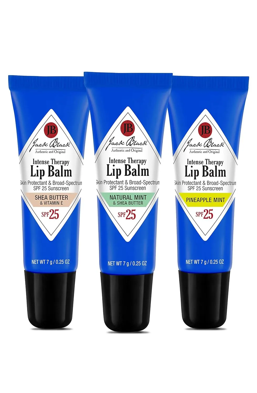 Jack Black Intense Therapy Lip Balm - Jack Black Lip Balm SPF 25 Sunscreen, SPF Lip Balm for Chapped Lips, Lip Sunscreen, Lip SPF, Lip Moisturizer for Dry Lips, Lip Balm with SPF, Lip Protection