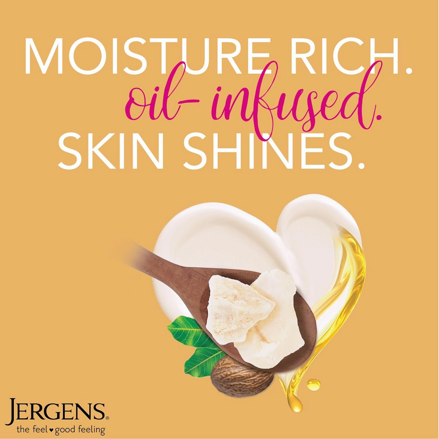Jergens Shea Butter Hand and Body Lotion, Deep Conditioning Moisturizer, 3X More Radiant Skin, with Pure Shea Butter, Dermatologist Tested, 16.8 Oz, Pack of 3