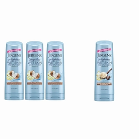Jergens Wet Skin Body Moisturizer With Coconut Oil, In Shower Lotion For Dry Skin 10 Fl Oz & Wet Skin Body Moisturizer with Shea Butter Oil, Pure Shea Butter In Shower Lotion