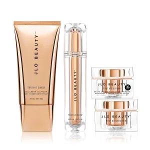 JLO BEAUTY That JLo Essentials Kit | Includes Serum, Cleanser, Cream and Broad Spectrum SPF, Gently Tightens, Protects & Hydrates Skin