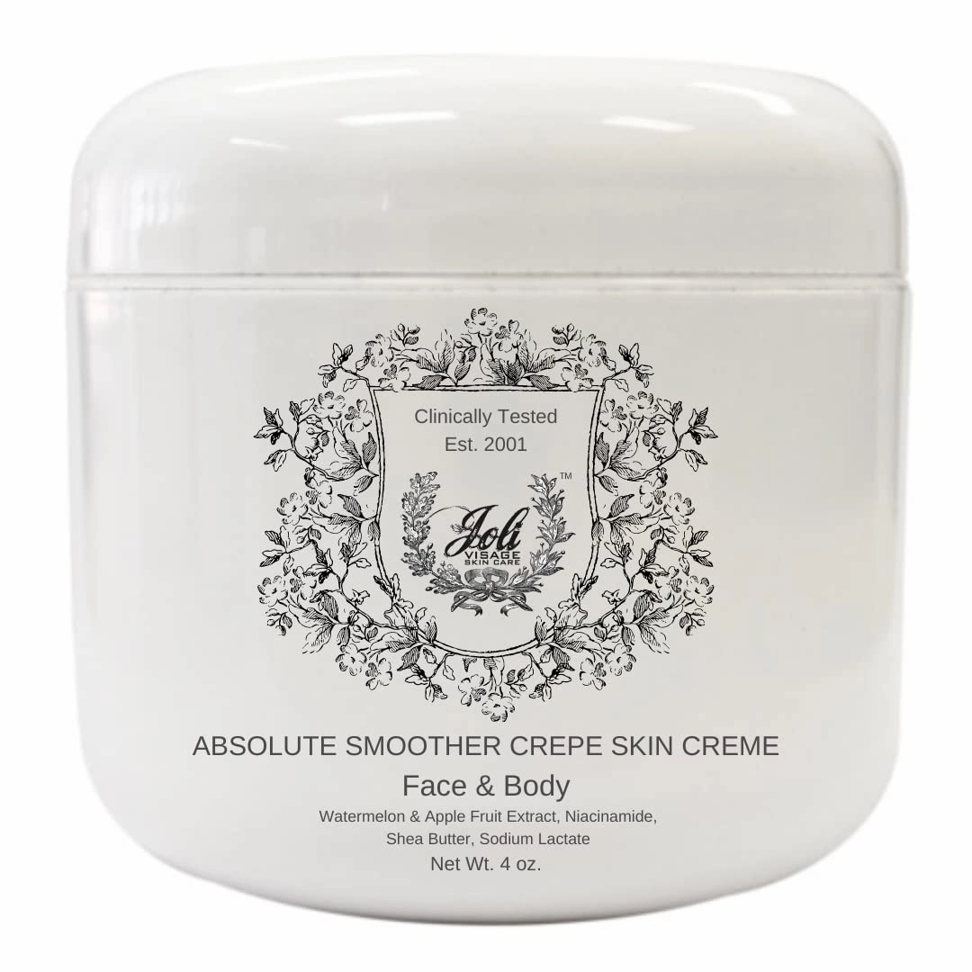 Joli Absolute Smoother Crepe Skin Crème - Anti aging cream for Body, Moisturizer with Formula of Niacinamide, Shea Butter & Sodium Lactate to Treat Crepe - 4oz