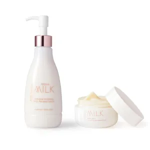 Josie Maran Argan Milk Intense Hydration Body Care Set - Hydrating Body Serum   Night Cream with a Lightweight Texture - Fast-Absorbing Skin Care Set with 100% Pure Argan Oil (2 Piece Set)