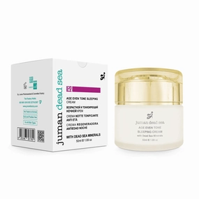 Juman Age Even Tone Sleeping Cream | Hydrating Night Cream | Infused with Dead Sea Minerals, Natural Beewax & Vitamin C | Night Moisturizer for face