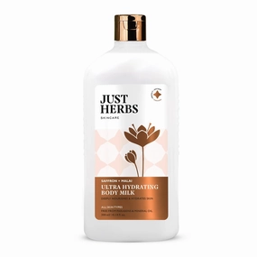 Just, Herbs Saffron, Malai Nourishing Body Milk Moisturizer for unisex, Hydrating Body Lotion for Dull, Tired & Dry Skin, Suits All Skin Types, 300 ml