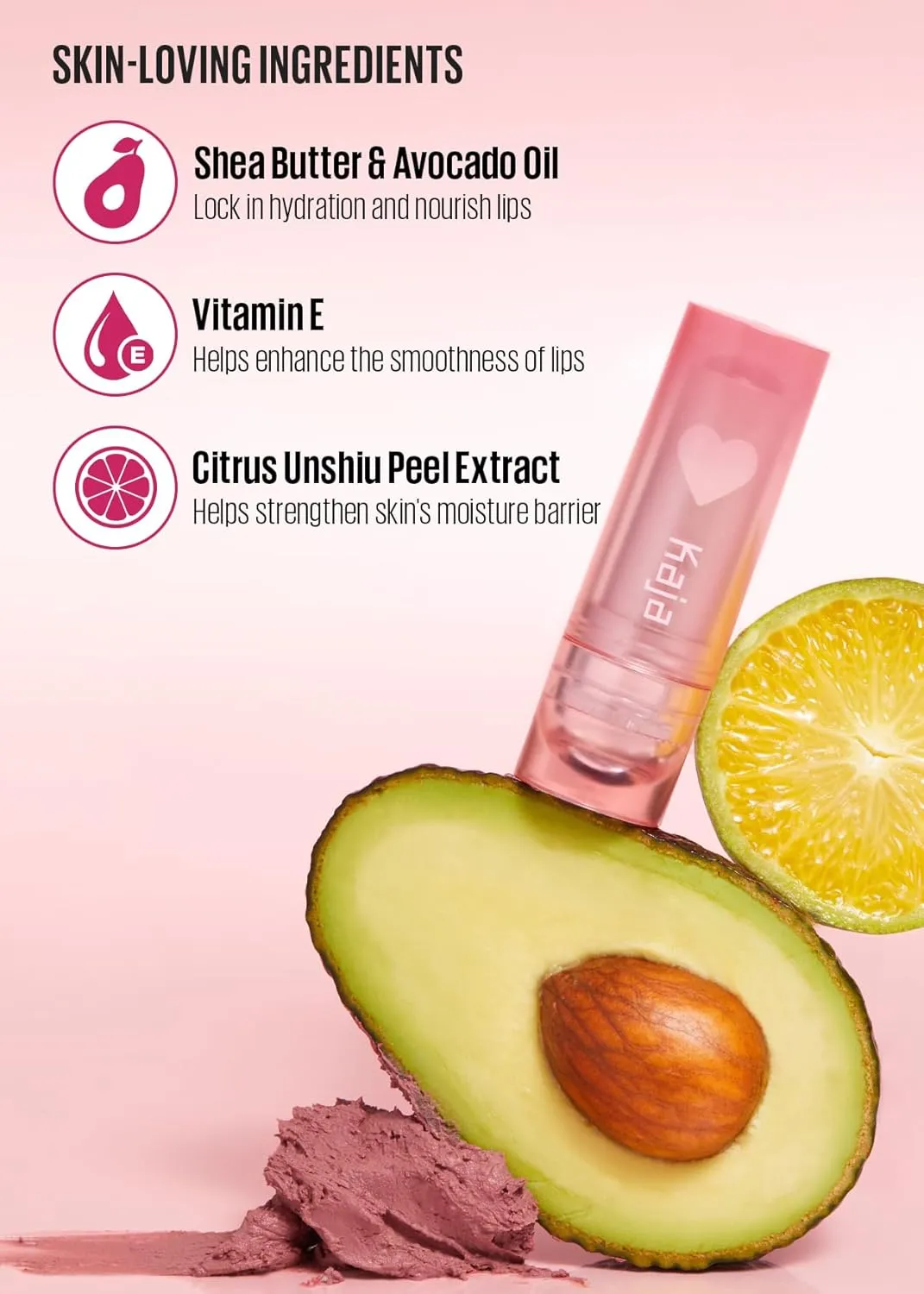 KAJA Lip Balm - Love Blur 01 Pure Cupid | Soft & Comfort Semi-Matte Blurring Daily Color, Shea Butter, Avocado Oil, Citrus Unshiu Peel Extract, Vitamin E Infused, 0.14 Oz