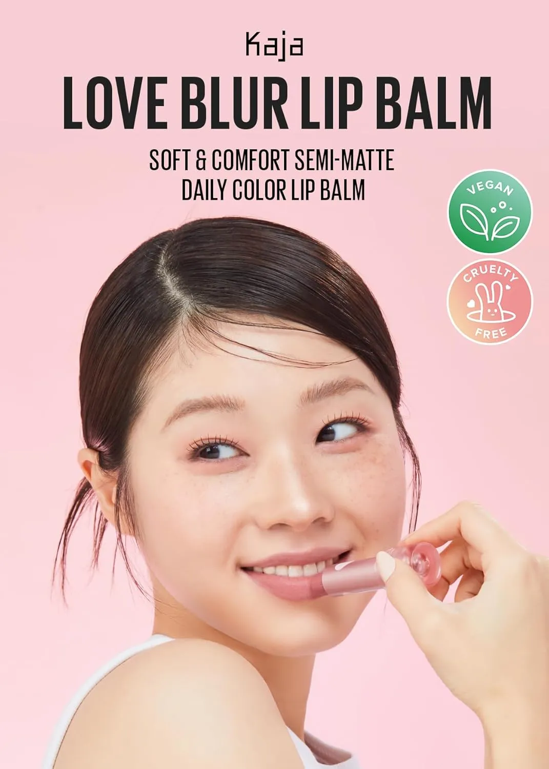 KAJA Lip Balm - Love Blur 01 Pure Cupid | Soft & Comfort Semi-Matte Blurring Daily Color, Shea Butter, Avocado Oil, Citrus Unshiu Peel Extract, Vitamin E Infused, 0.14 Oz