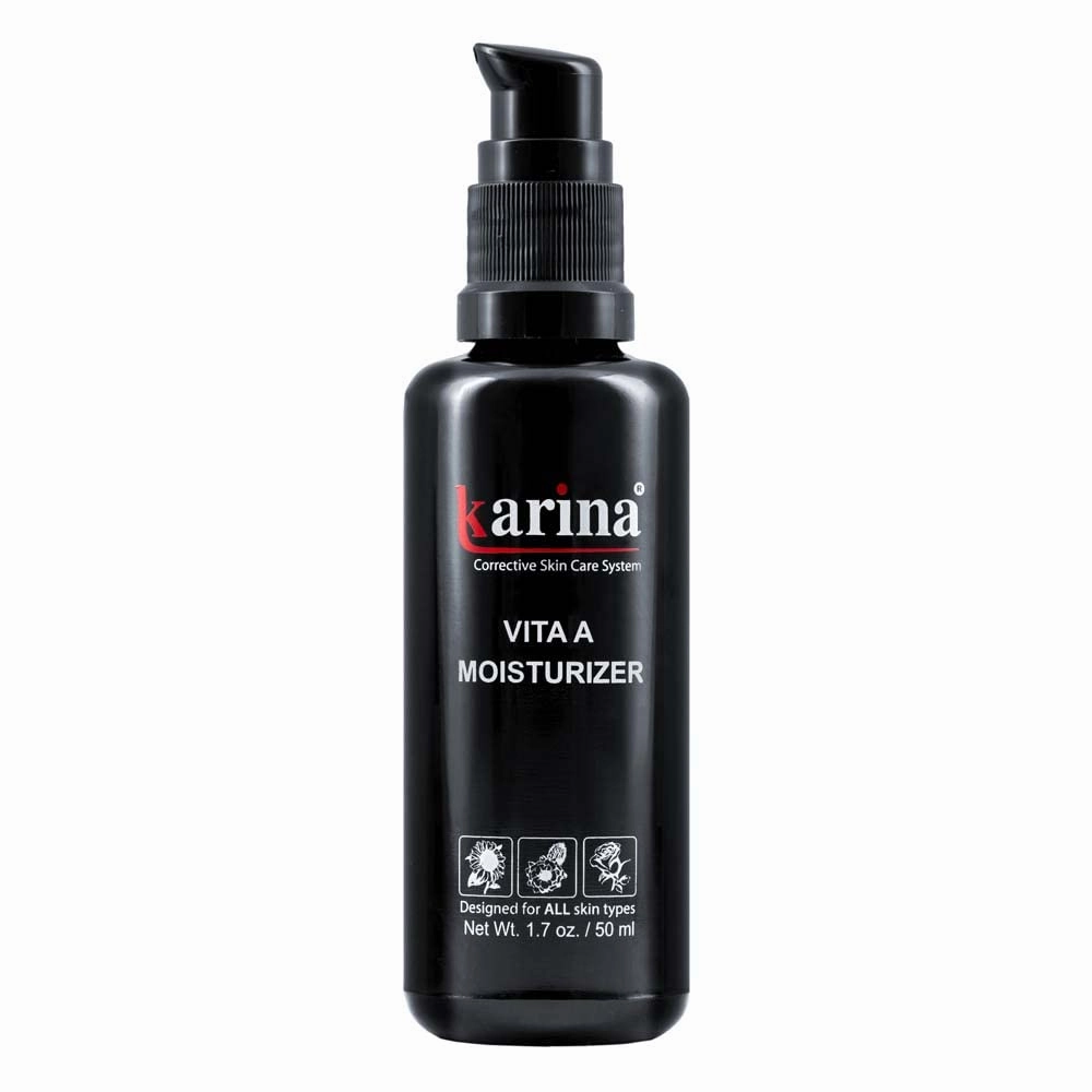 Karina Skincare - Vita A Moisturizer - Helps to Exfoliate Skin - Potent Formula - Smooths & Refines - Contains Vitamin A, Glycolic Acid & Salicylic Acid - Designed For Oily & Mature Skin - 1.7oz