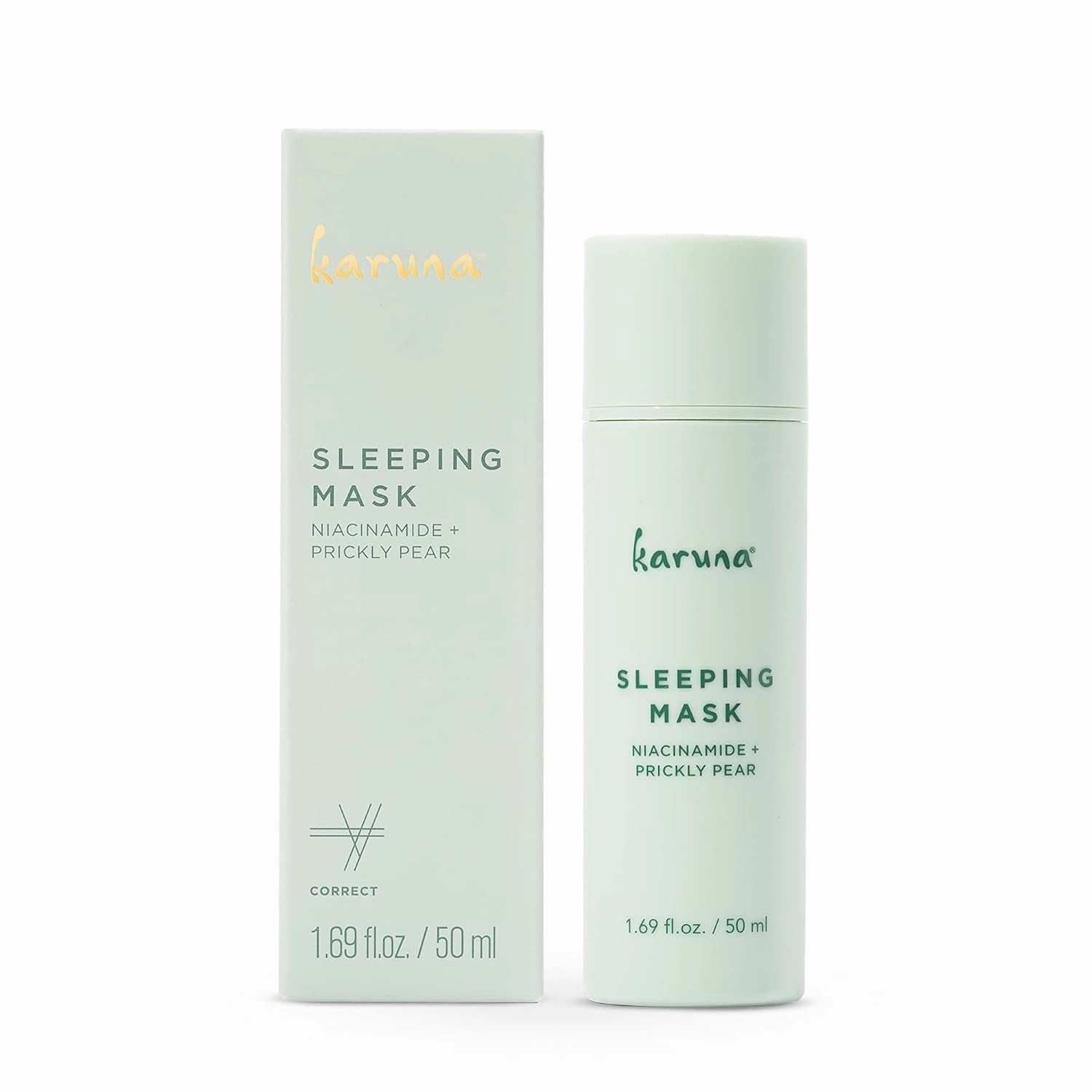 Karuna - Sleeping Mask, Overnight Facial Mask Cream, Renewing Face Mask Skin Care Essential, Cooling Face Masks with Niacinamide & Prickly Pear, 50 ml