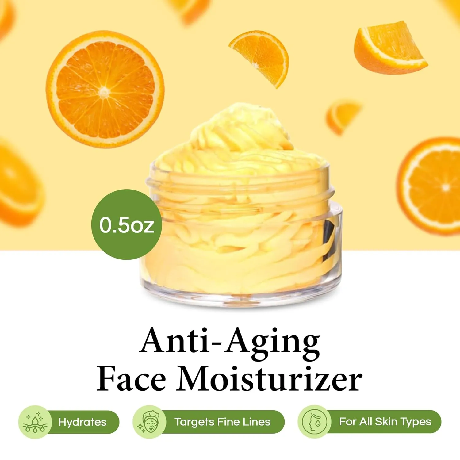 KBs Natural Creation Anti-Aging Face Moisturizer - Fine Lines and Wrinkles Skin Care, Multifunctional Anti Aging Face Cream, Facial Skin Care Products for All Skin Type, Citrus Orange, 0.5oz
