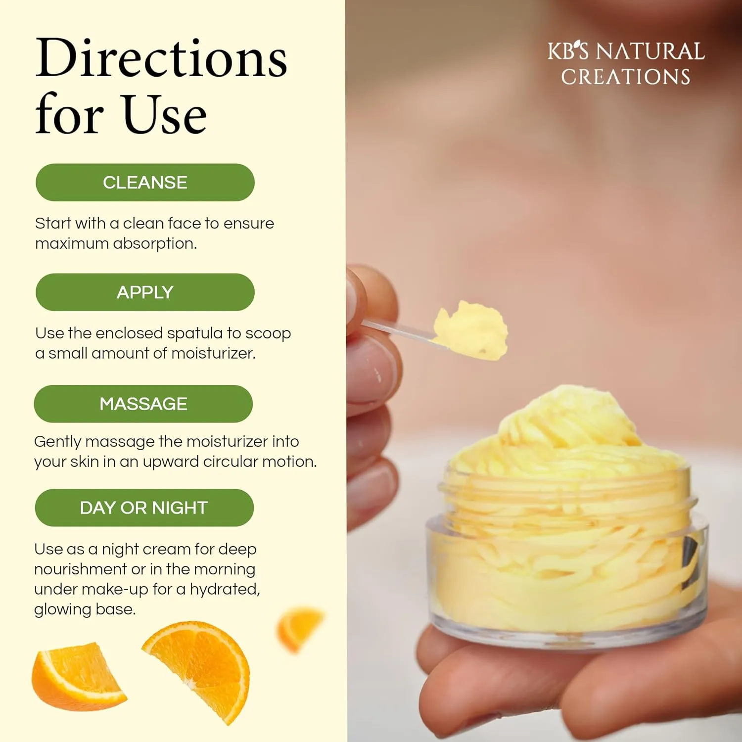 KBs Natural Creation Anti-Aging Face Moisturizer - Fine Lines and Wrinkles Skin Care, Multifunctional Anti Aging Face Cream, Facial Skin Care Products for All Skin Type, Citrus Orange, 0.5oz