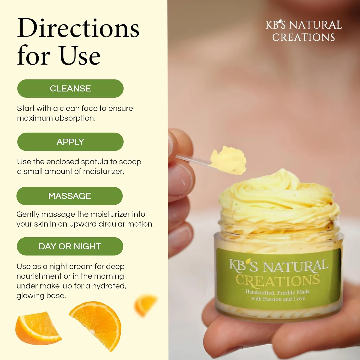 KBs Natural Creation Anti-Aging Face Moisturizer - Fine Lines and Wrinkles Skin Care, Multifunctional Anti Aging Face Cream, Facial Skin Care Products for All Skin Type, Citrus Orange, 2oz