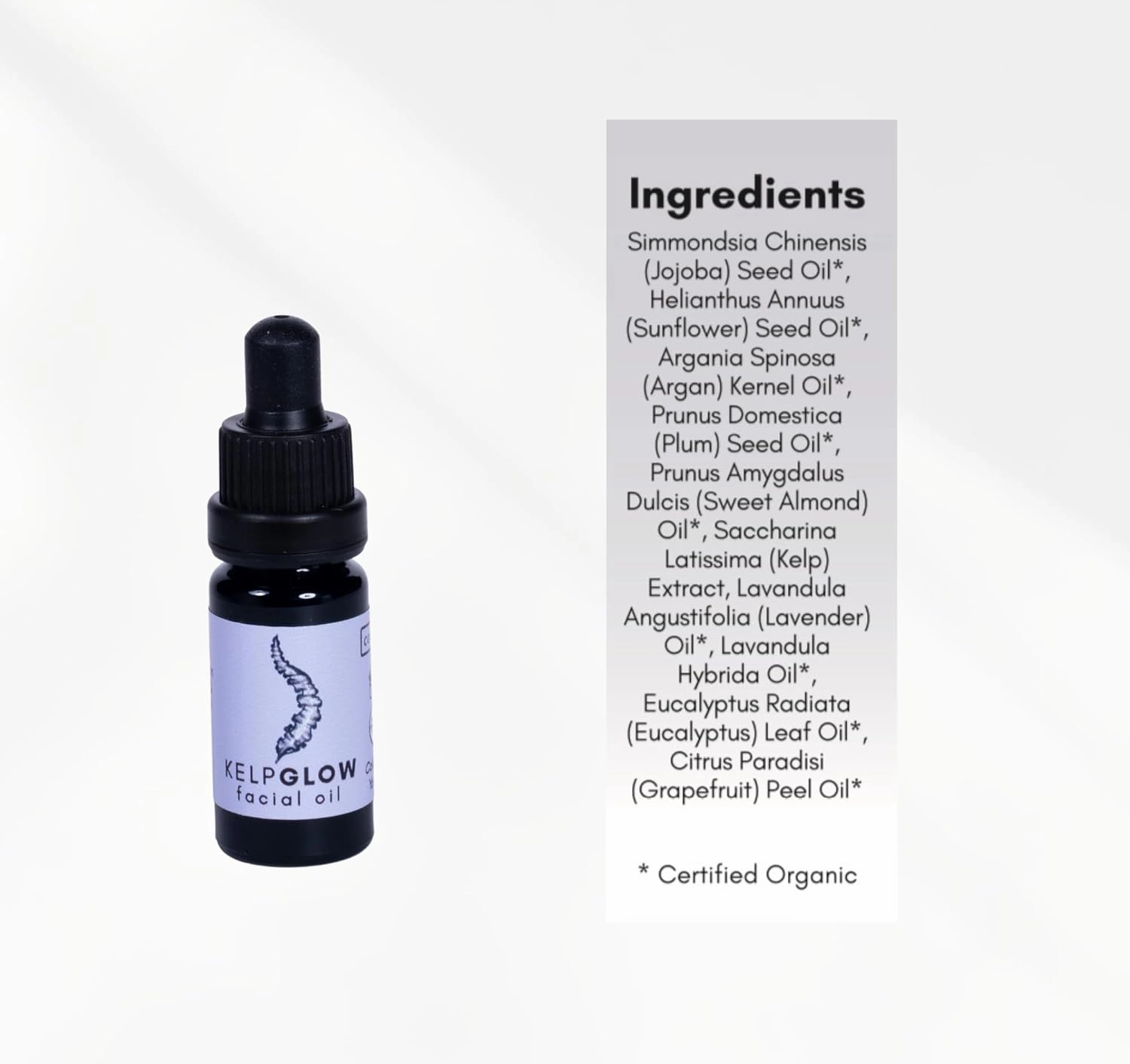 KelpGlow Facial Oil, Maine-Grown Kelp 10ml (Coastal Lavender)