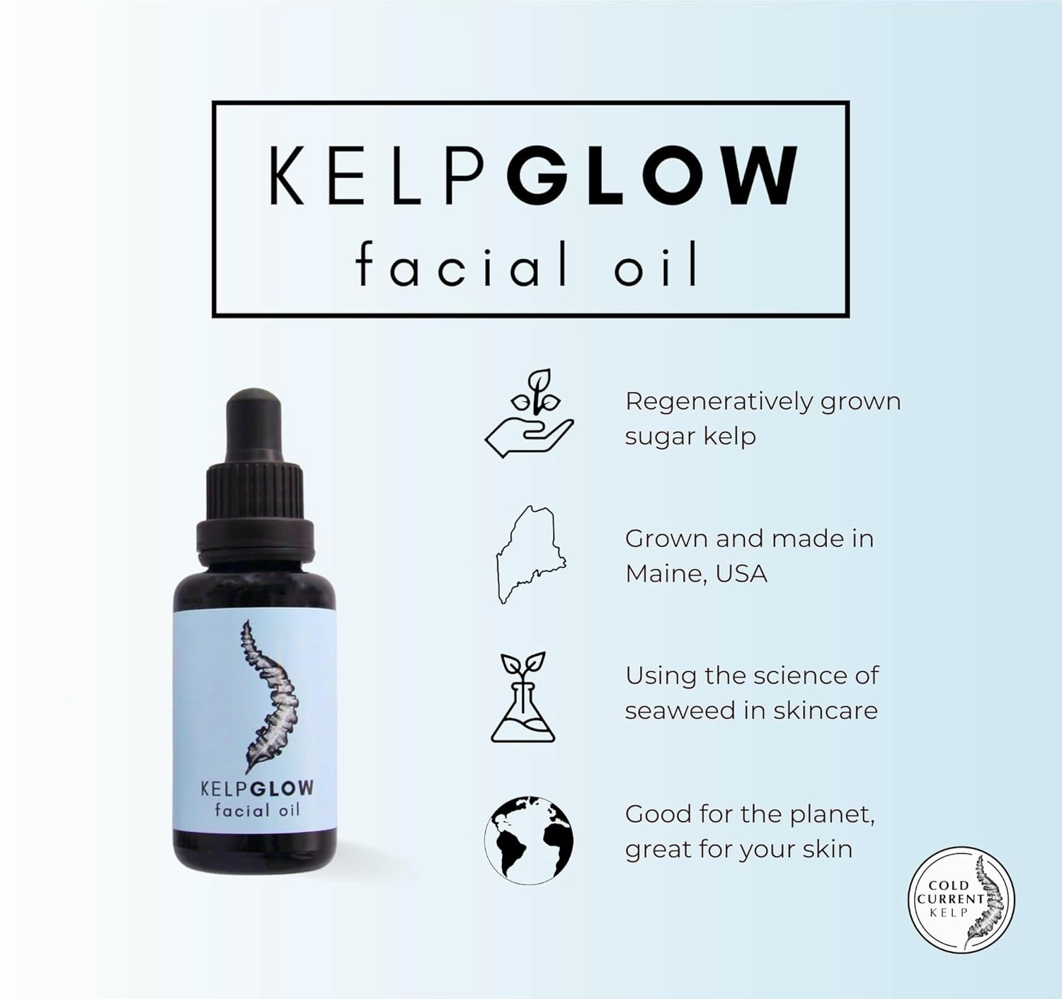 KelpGlow Facial Oil, Maine-Grown Kelp 30ml (Signature Citrus)