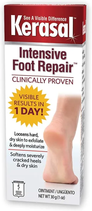 Kerasal Intensive Foot Repair Ointment, 30 Grams (1 Ounce) - Pack of 4)