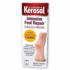 Kerasal One Step Exfoliating Moisturizer Foot Therapy Ointment 1 oz (Pack of 9)