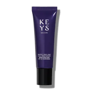 Keys Soulcare Protect Your Light Daily Moisturizer SPF 30 Sunscreen, Lightweight Formula with UVA UVB Protection, Vegan, Cruelty-Free, 1.69 Fl Oz