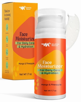 Kids Face Lotion with Shea Butter, Aloe Vera & Jojoba – Gentle, Hydrating Moisturizer for Girls & Boys Ages 8-12 – Lightweight, Fast-Absorbing Daily Face Cream for Sensitive Skin (Mango & Pineapple)
