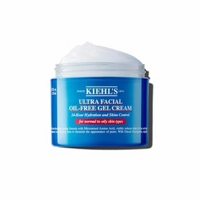 Kiehl's Ultra Facial Oil-Free Moisturizer, Shine-Reducing Gel Cream for Oily to Normal Skin, Hydrates Skin for 24 Hours, Visibly Minimizes Pores, Non-comedogenic, Alcohol-free, Fragrance-free
