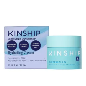 Kinship Supermello Hyaluronic Gel Cream Moisturizer – Nourish   Soothe Dry Sensitive Skin – Lightweight, Hydrating Face Lotion – Plump   Smooth – Reduce Redness – Daily Use Clean Skin Care (1.75 oz)