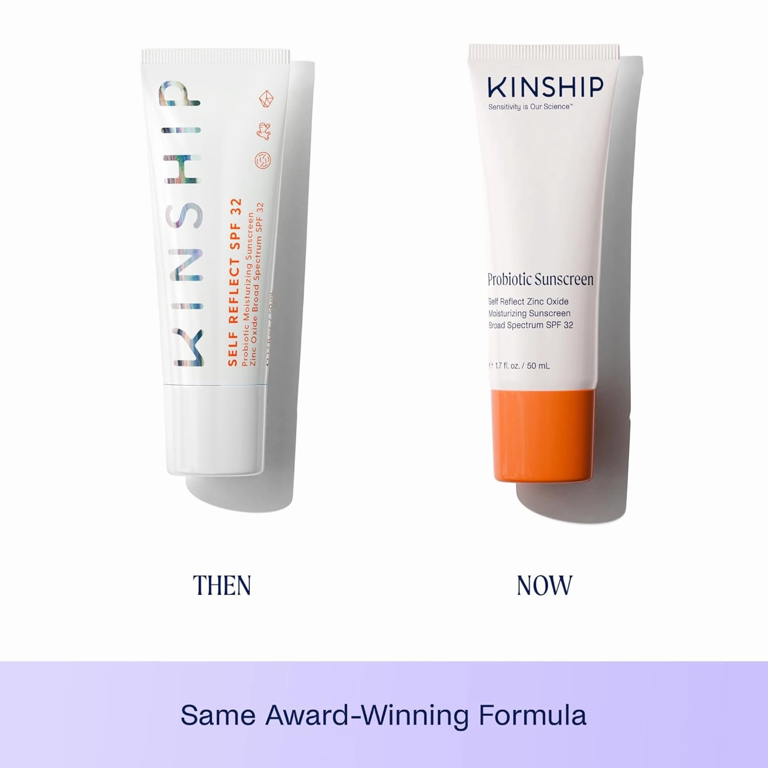 Kinship Zinc Oxide Mineral Facial Sunscreen SPF 32 for Sensitive Skin - Vegan - Clean & Reef Safe Sunblock for Face & Body (1.75 oz)