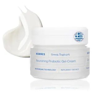 KORRES Greek Yoghurt Probiotic Gel Face Cream with Hyaluronic Acid, Probiotics and Microbiome Technology, Hydrating and Moisturizing Facial Moisturizer for Sensitive Skin Care, 1.4 fl oz